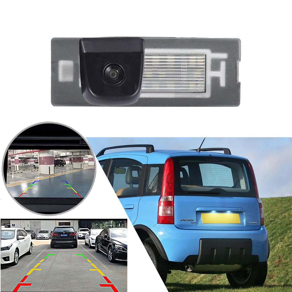 Telecamera di parcheggio per auto, visione notturna, impermeabile, per Fiat Panda Mk3 Mk4 Type 169 312 319 2003-2012 (OEM: 71734797 71771501)