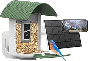 YBLOC Bird Feeder with Camera, Solar Bird Camera with AI Identify and Auto Record Bird Video, Instant Notifications, Live Video Bird Watching Camera, Unique Bird Feeders, Bird Lover Gifts asin的图片