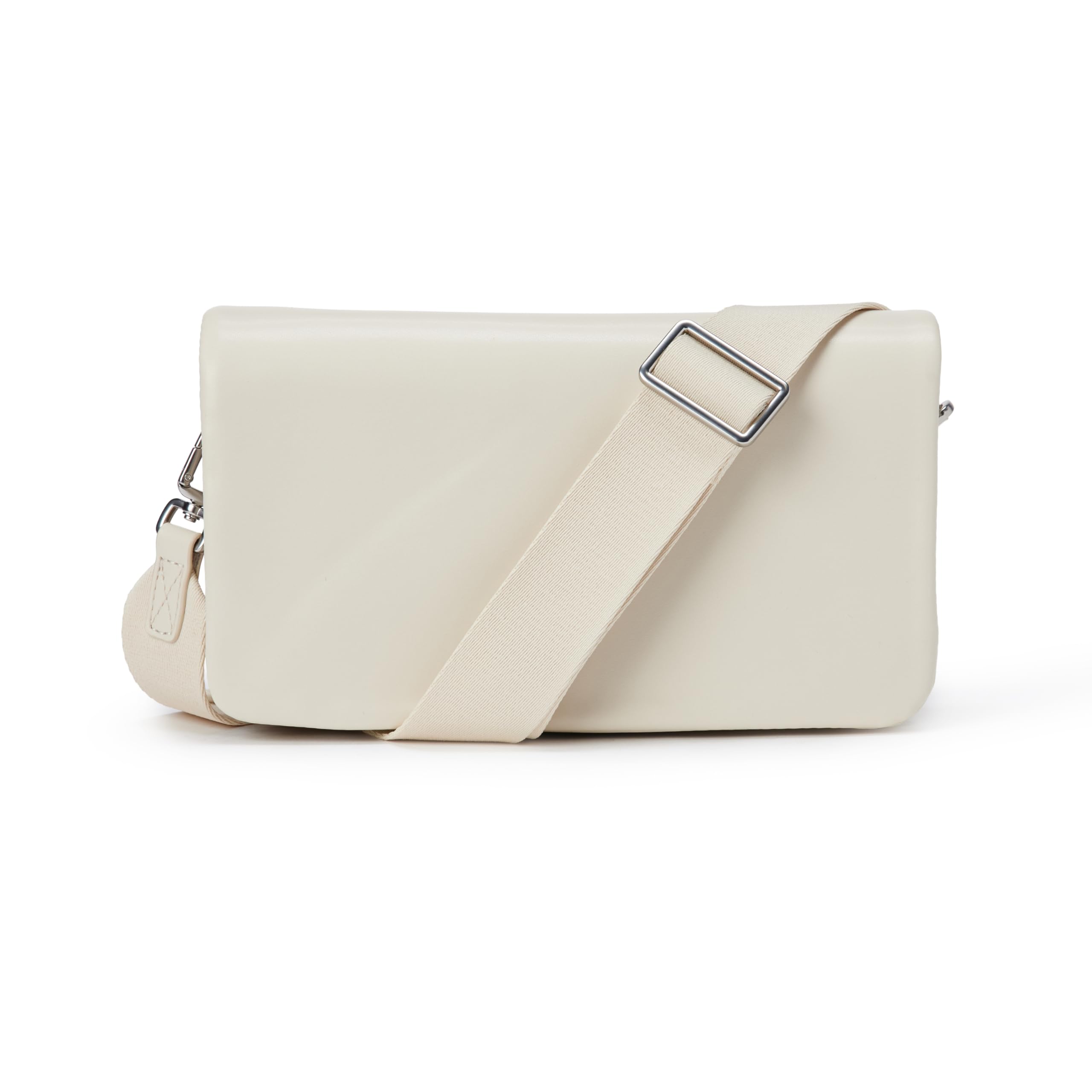 Amazon Essentials Women's Lightweight Clutch Crossbody Bag, Ecru, One Size
