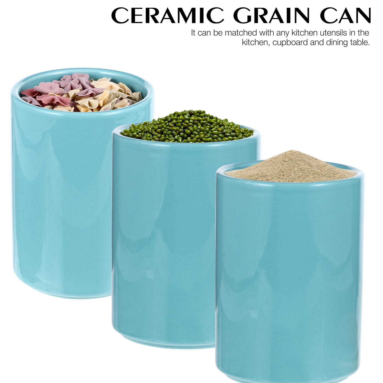 Barattolo Ermetico per Conservare Freschezza in Casa in Ceramica da 900ml Coperchio in Bambù Contenitore per Alimenti, Stile Nordico Creativo