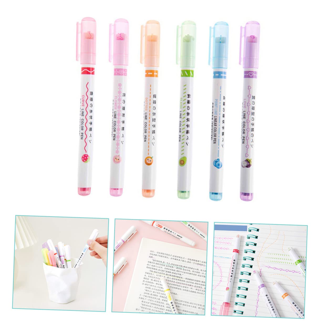 Tofficu 18 Stk Linearer Textmarker Planke Textmarker Fluoreszierender Stift Zeichenstifte Markierungen in Verschiedenen Farben -tintenmarker Expo-marker Plastik