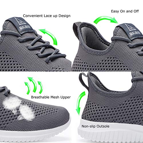 Image of YDB Men's Running Shoes Ultra Lightweight Breathable Walking Shoes Non Slip Athletic Fashion Sneakers Mesh Workout Casual Sports Shoes