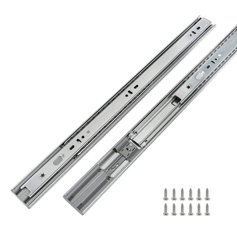 Photo 1 of 1 Pair Heavy Duty Drawer Slides 20 inch Soft Close Ball Bearing Drawer Slides - LONTAN 4502S3-22 Drawer Rails Heavy Duty 100 LB Capacity Full Extension Drawer Slides 20 Inch 1 Pair