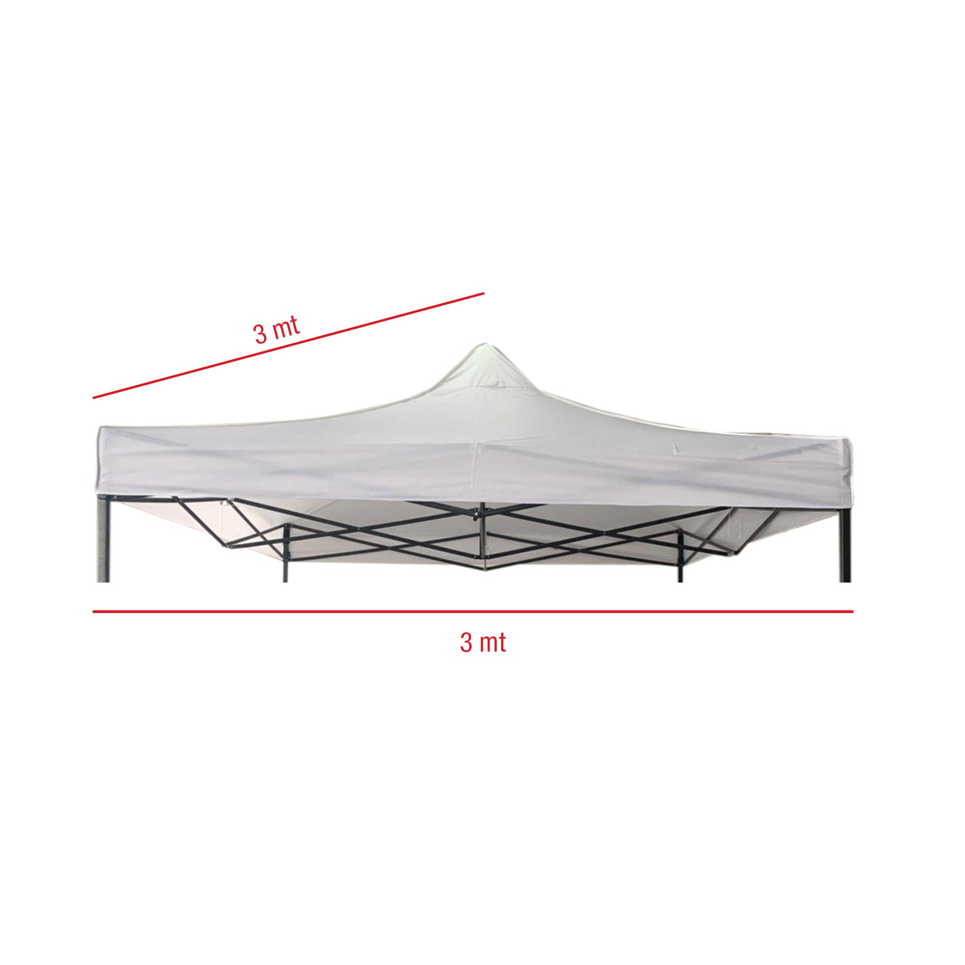 Rebecca Mobili Telo Sostituzione Per Gazebo Impermeabile Poliestere Oxford 800D 3x3 mt