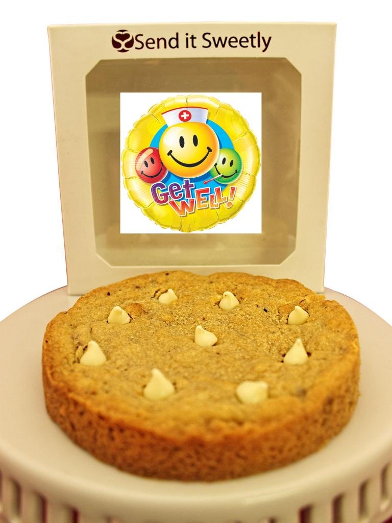 Send It Sweetly 1/2 Pound Jumbo White Chocolate Macademia Nut Cookie Get Well