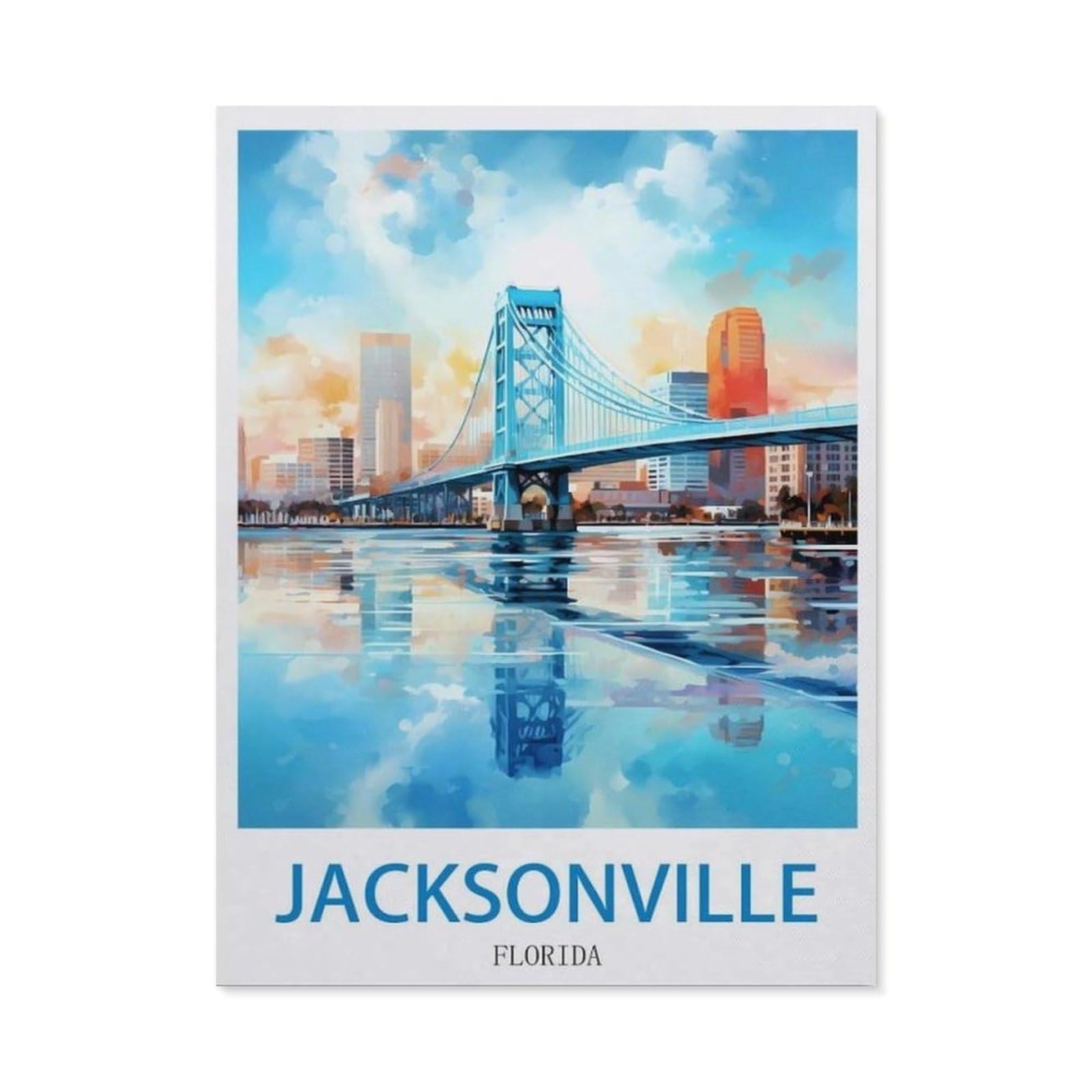 Funny Bathroom Wall Decor Signs，Jacksonville Florida(15x30cm）