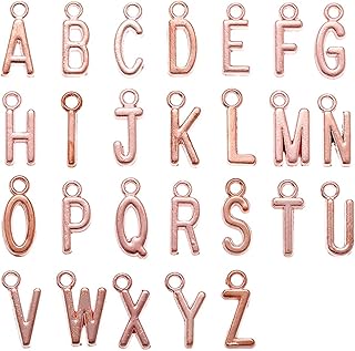 Kinteshun Alphabet Letter Charms,Initial A-Z Alphabet Charm Pendant Bead for DIY Personalized Jewelry Making Findings(4 sets/104pcs)