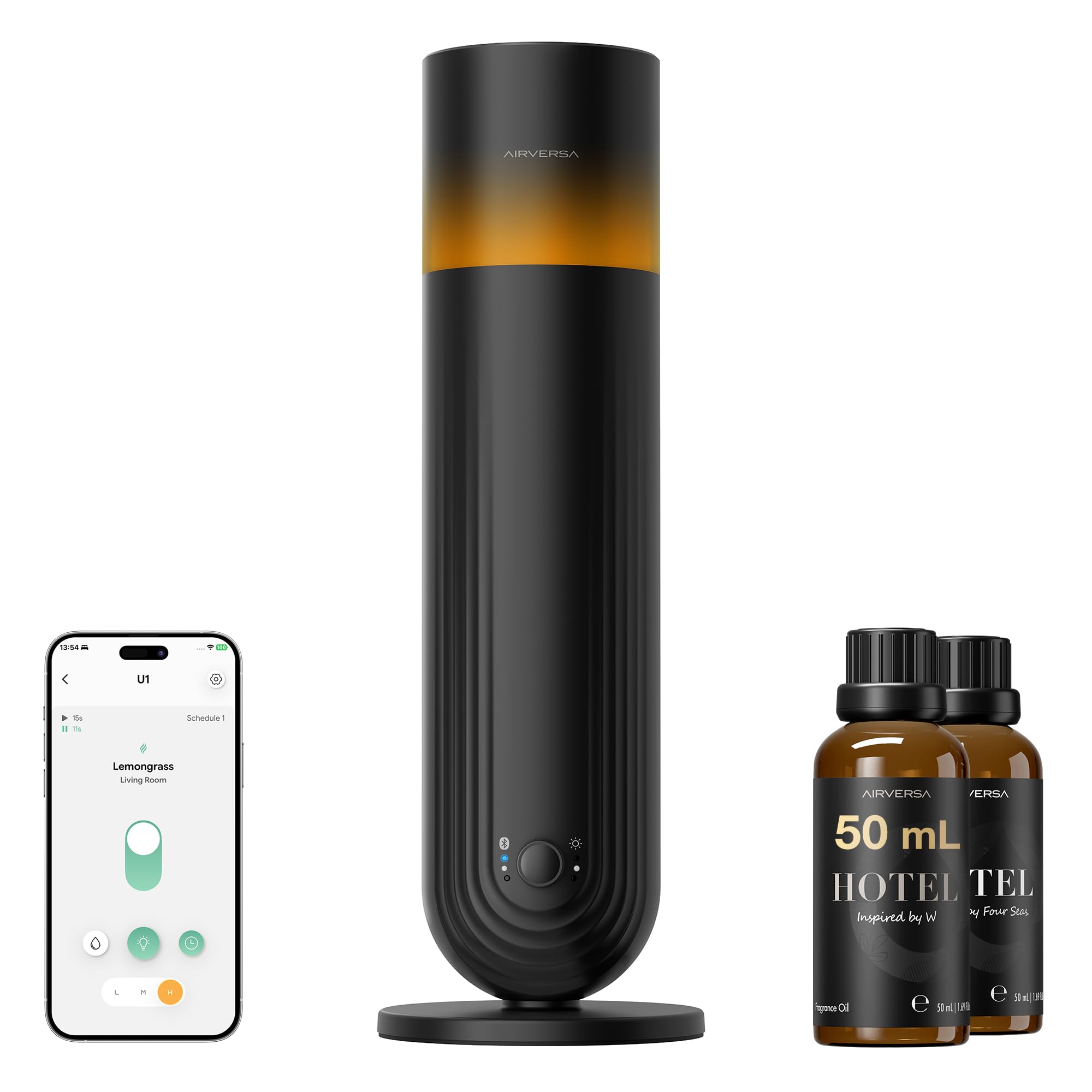 Photo 1 of Airversa U1 Smart Tower Waterless Diffuser Starter Kit for Room, Black
