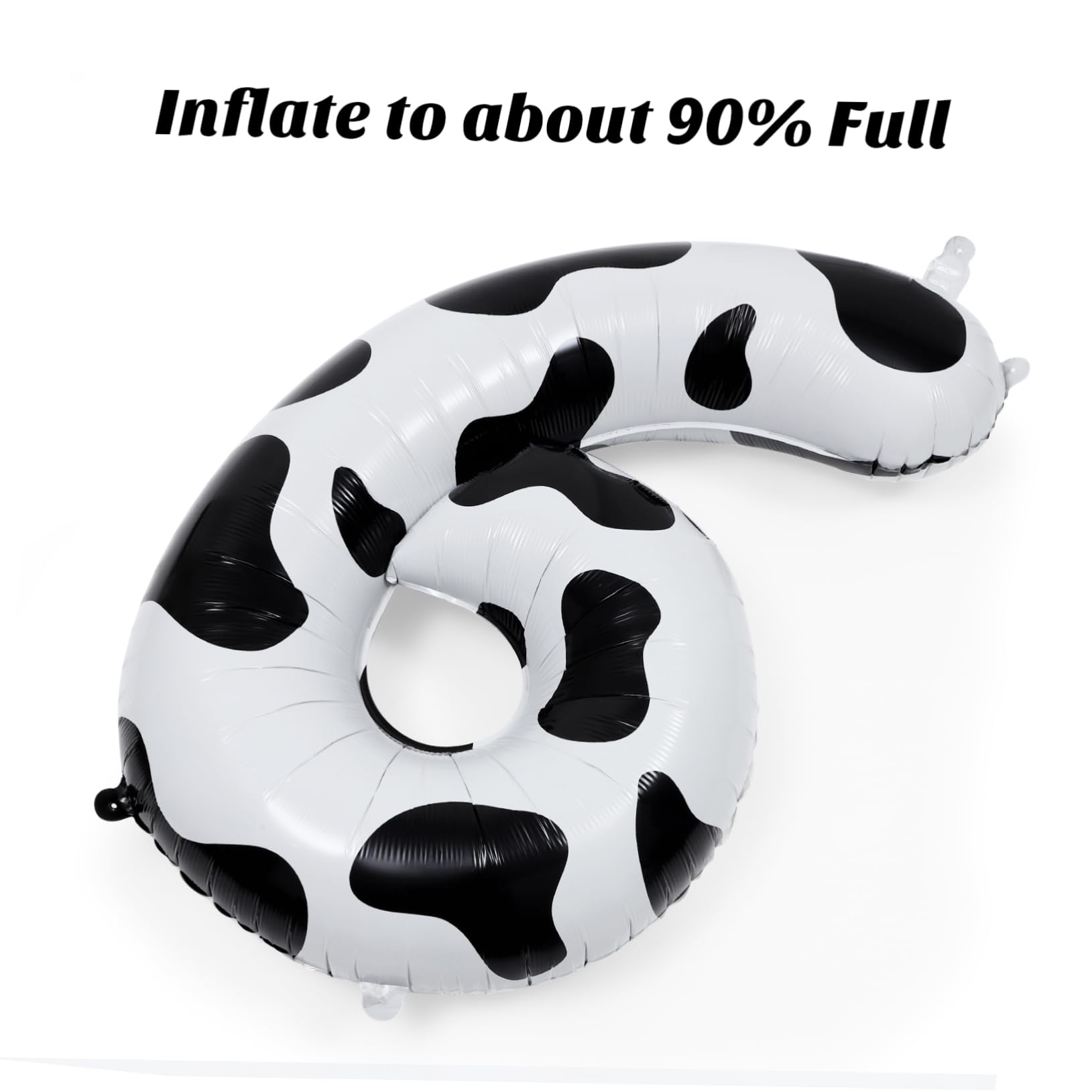 Palloncini Numeri Tema Mucca 40 Pollici in Pellicola di Alluminio 10 Pezzi Facili da Gonfiare Riutilizzabili per Feste di Compleanno