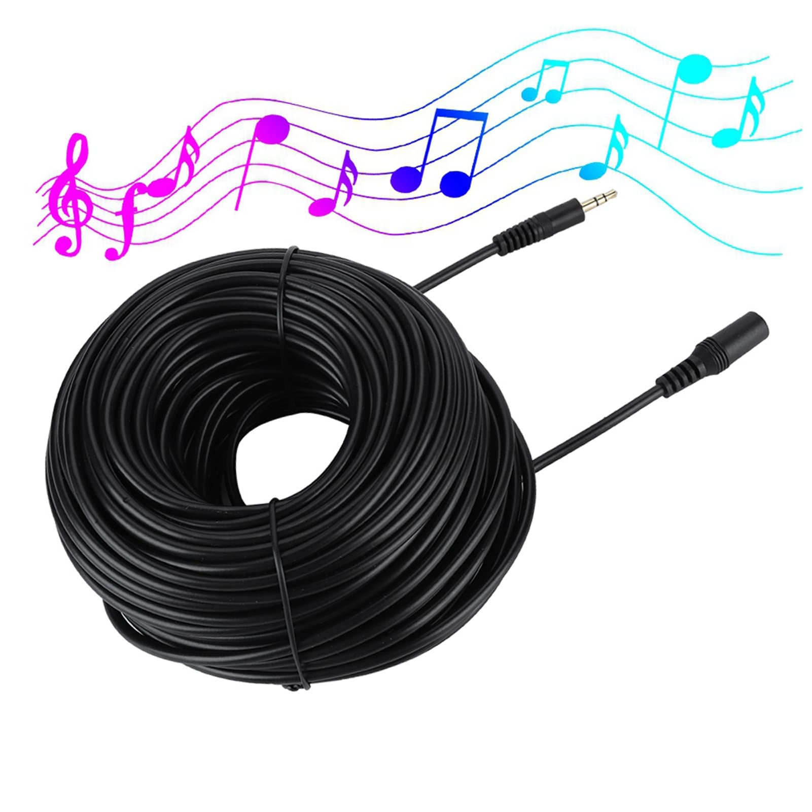 Bediffer Cavo di Prolunga Audio Jack Aux 3,5 Mm Maschio a Femmina per Cuffie Stereo per Smartphone (30 m/98,4 piedi)