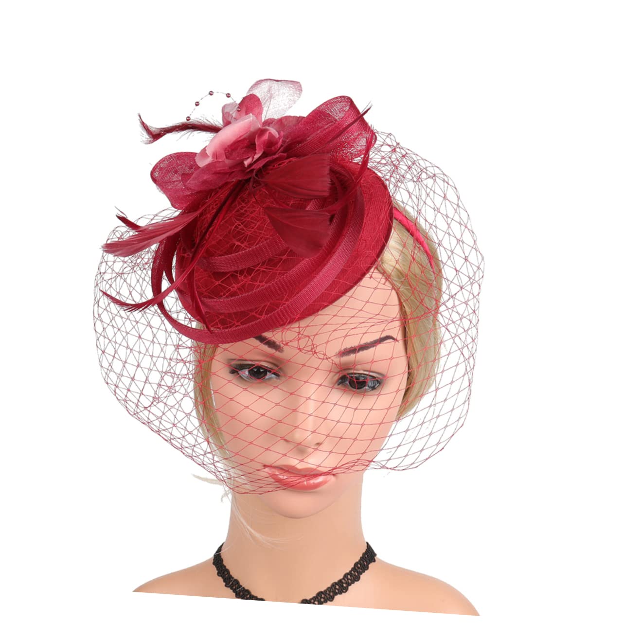 ABOOFAN 5pièces Fascinator Élégant Plume Et Tulle pour Mariage Accessoire De Cheveux Vintage pour Tea Party Et Événements Spéciaux Utilisation Barrette Ou -tête