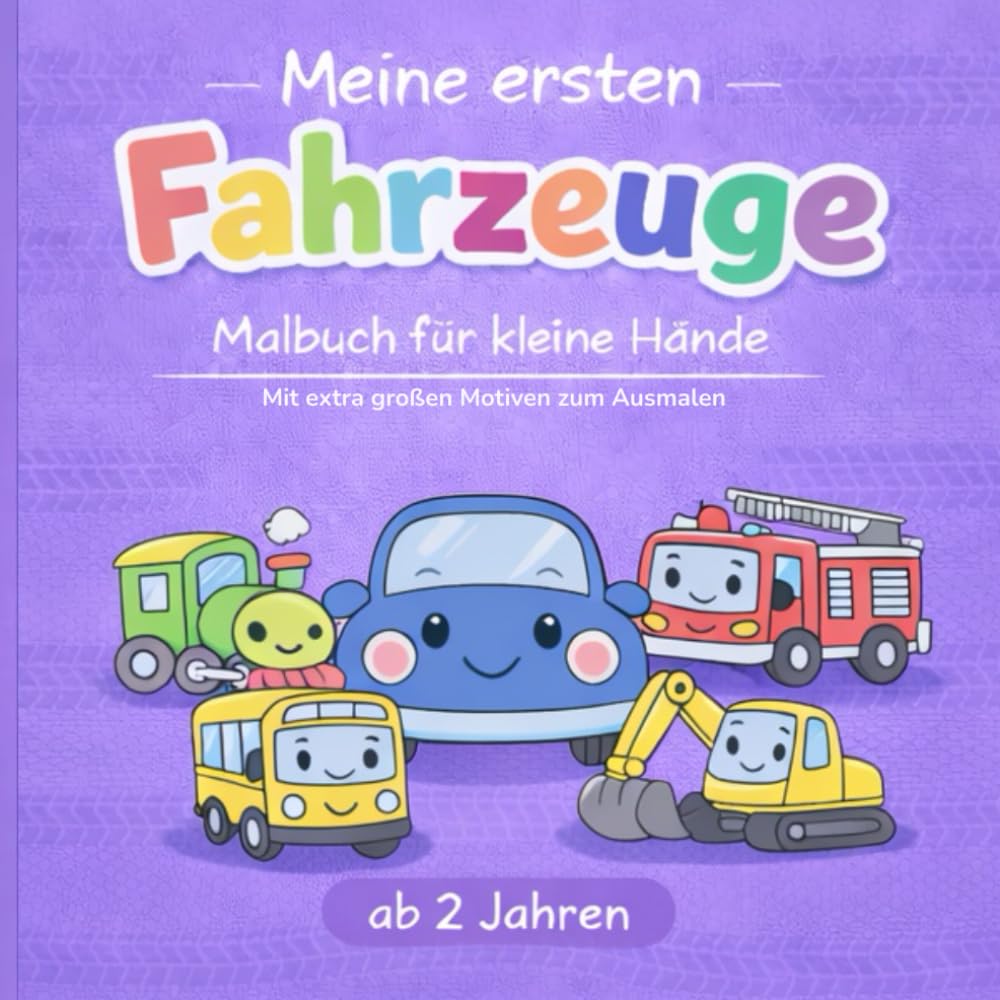 Meine ersten Fahrzeuge: Malbuch für kleine Hände