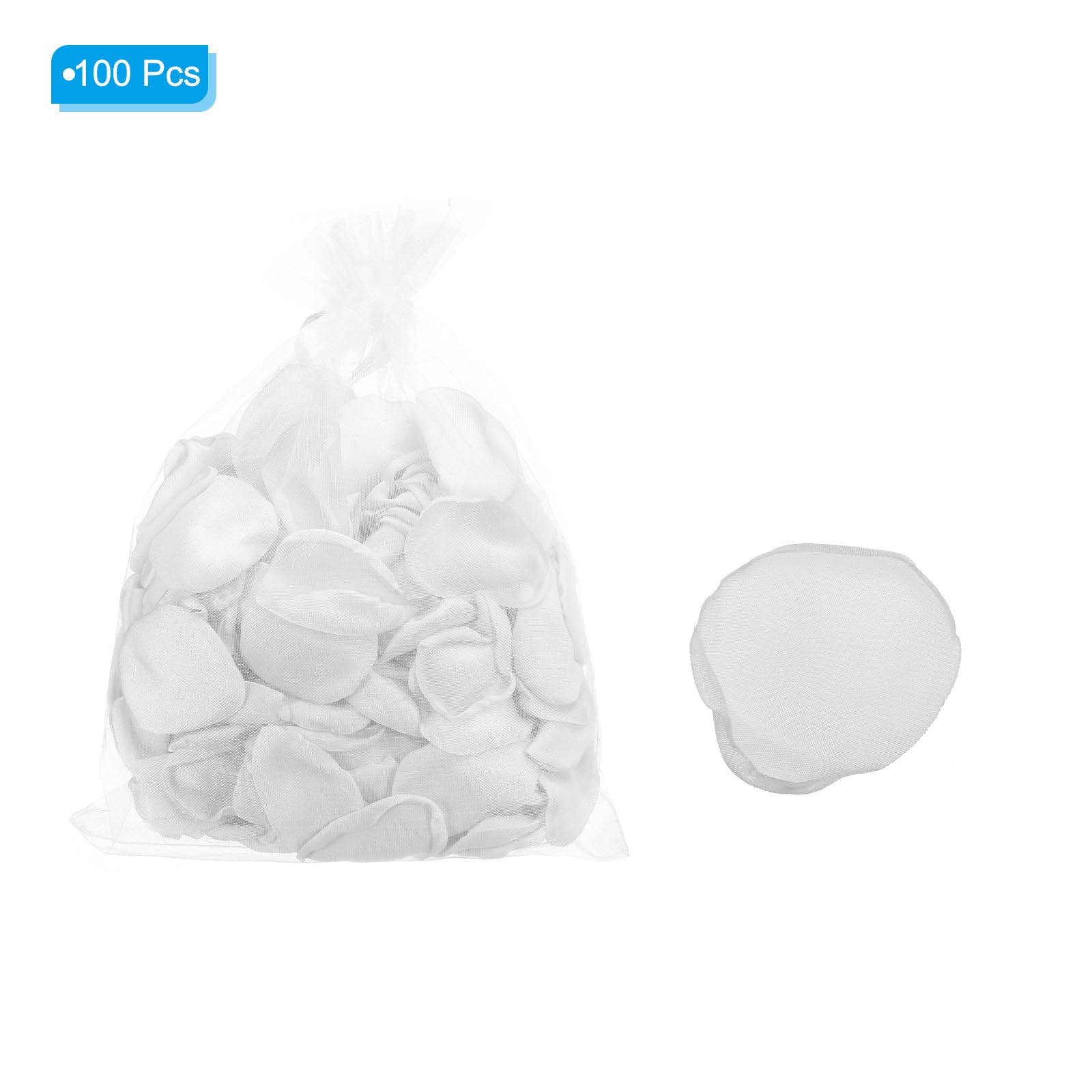 PATIKIL Silk Rose Petals, 100 Pcs Artificial Flower Petals for Wedding Decorations, Romantic Night, Aisle Scatter Petals, White - Image 3