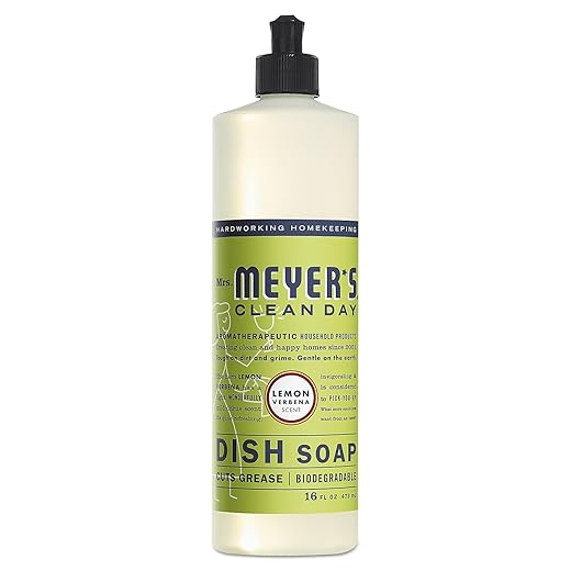 Mrs. Meyer's Clean Day Dish Soap, Lemon Verbena, 16 Ounce Bottle