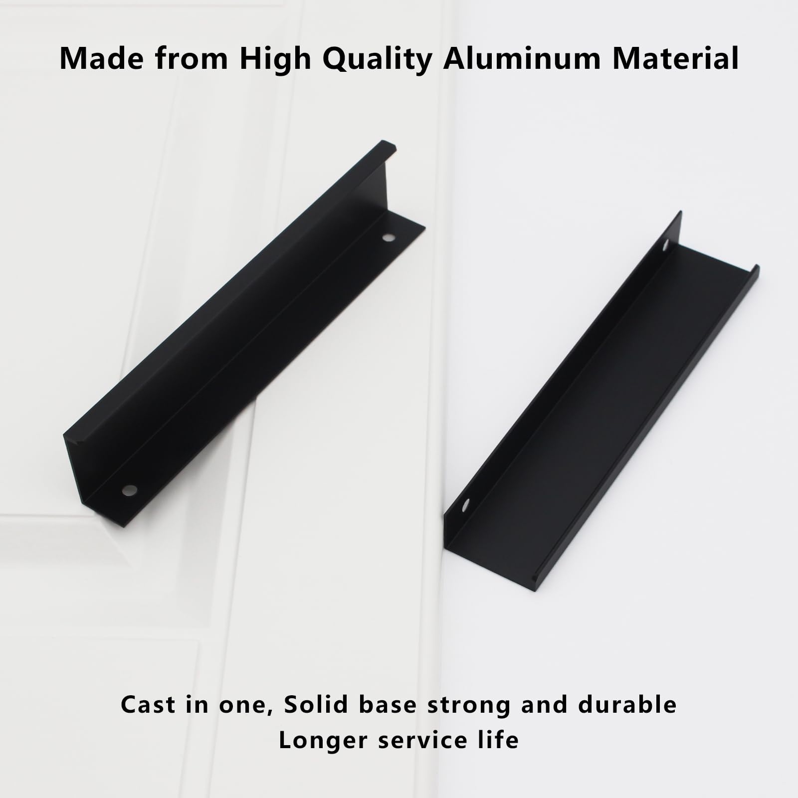 Black Cabinet Handles - 30 Pack Finger Pulls -6