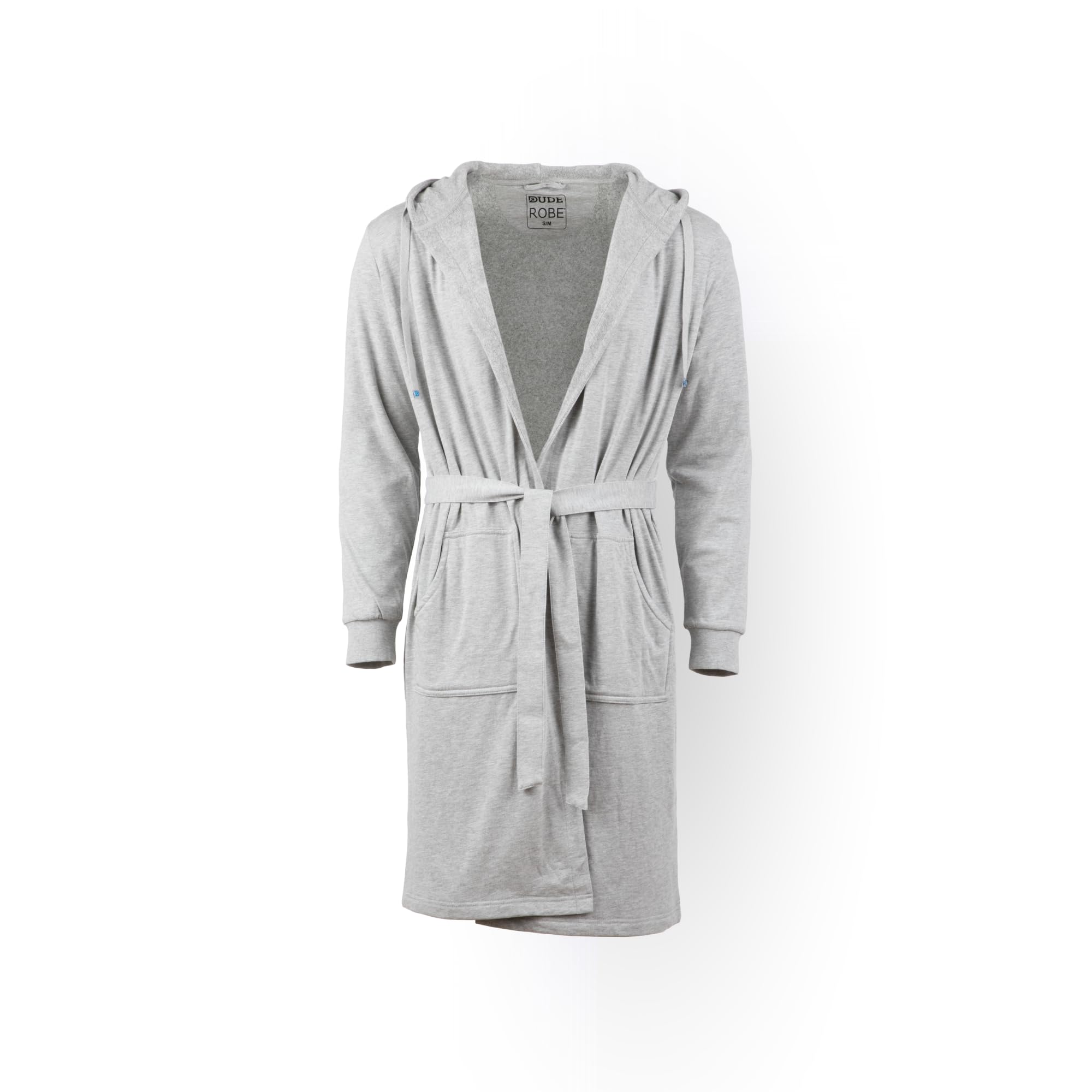 DudeRobe Men’s Hooded Bathrobe with Pockets, From Shark Tank, Soft, Comfy & Absorbent Cotton Robe for After Shower & Lounging