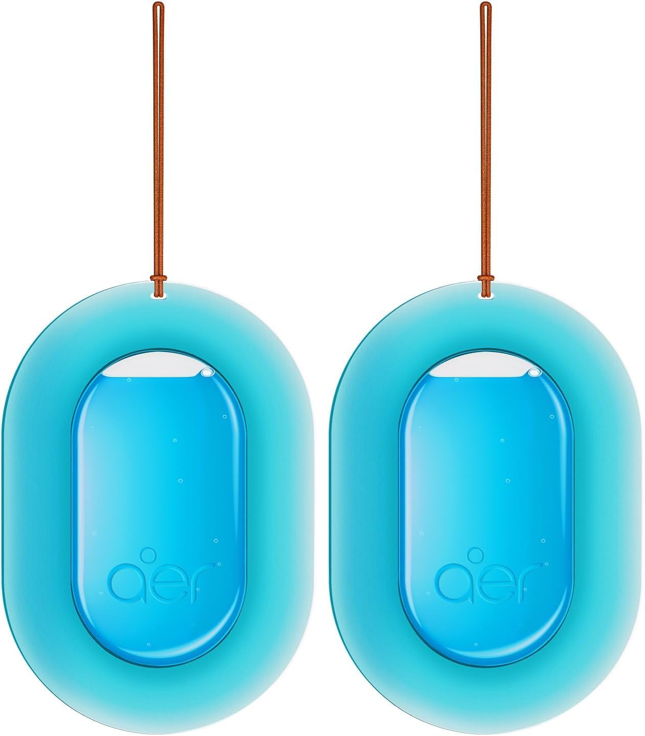 Godrej aer O Hanging Car Air Freshener Gel | Car Accessories | Cool Aqua (7.5G) (Pack of 2)