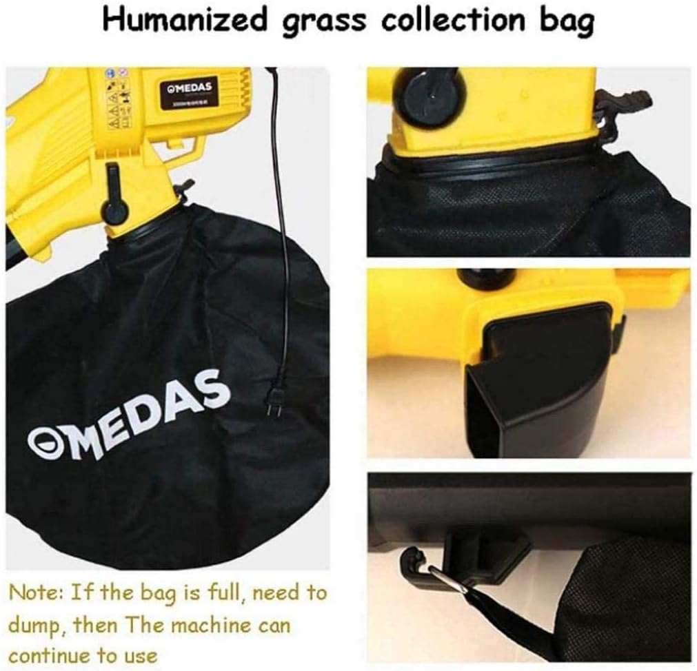 2 in 1 Mini Lightweight Handheld Leaf Blower Sweeper Vacuum Electric Leaf Blower for Sweeping Snow Blowing Leaf Yellow (Yellow)