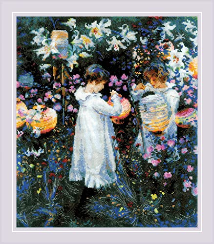 2053 Oeillet Lily Lily Rose décoration murale salon tableau fleurs Sargent