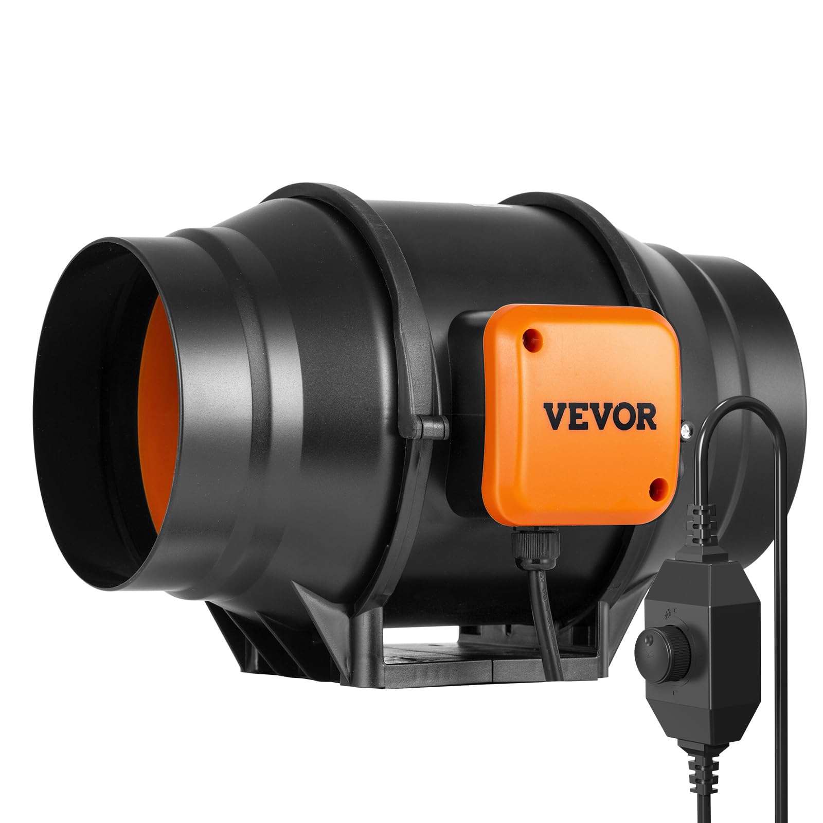 VEVOR Ventola per Condotto in Linea 306 x 255 x 212 mm Ventola di Scarico Silenziosa con Regolatore Velocità Variabile, Motore CA, per Booster Raffreddamento, Tende Coltivazione, Coltura idroponica