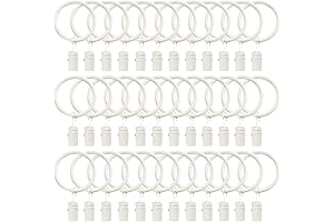 36 Pack White Curtain Clips for 5/8 Inch Rod