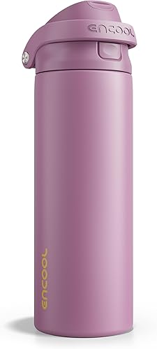 Miniatura 122 de ENCOOL - Botella aislante para agua, acero inoxidable con pajilla, mantiene el frío, tapa abatible de un solo toque, sin Bisfenol A, a prueba de