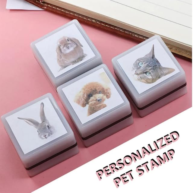 Foto 3 de 6 de Sello de mascota personalizado, Retrato de perro,Cara de mascota personalizada,Sello de tinta de retrato…