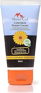 Mommy Care Organic Baby Diaper Rash Cream – Natural Calendula Diaper Cream, Gentle & Soothing Barrier Paste for Newborns, Infants & Toddlers, Prevents & Relieves Rash, 80ml / 2.7 fl oz