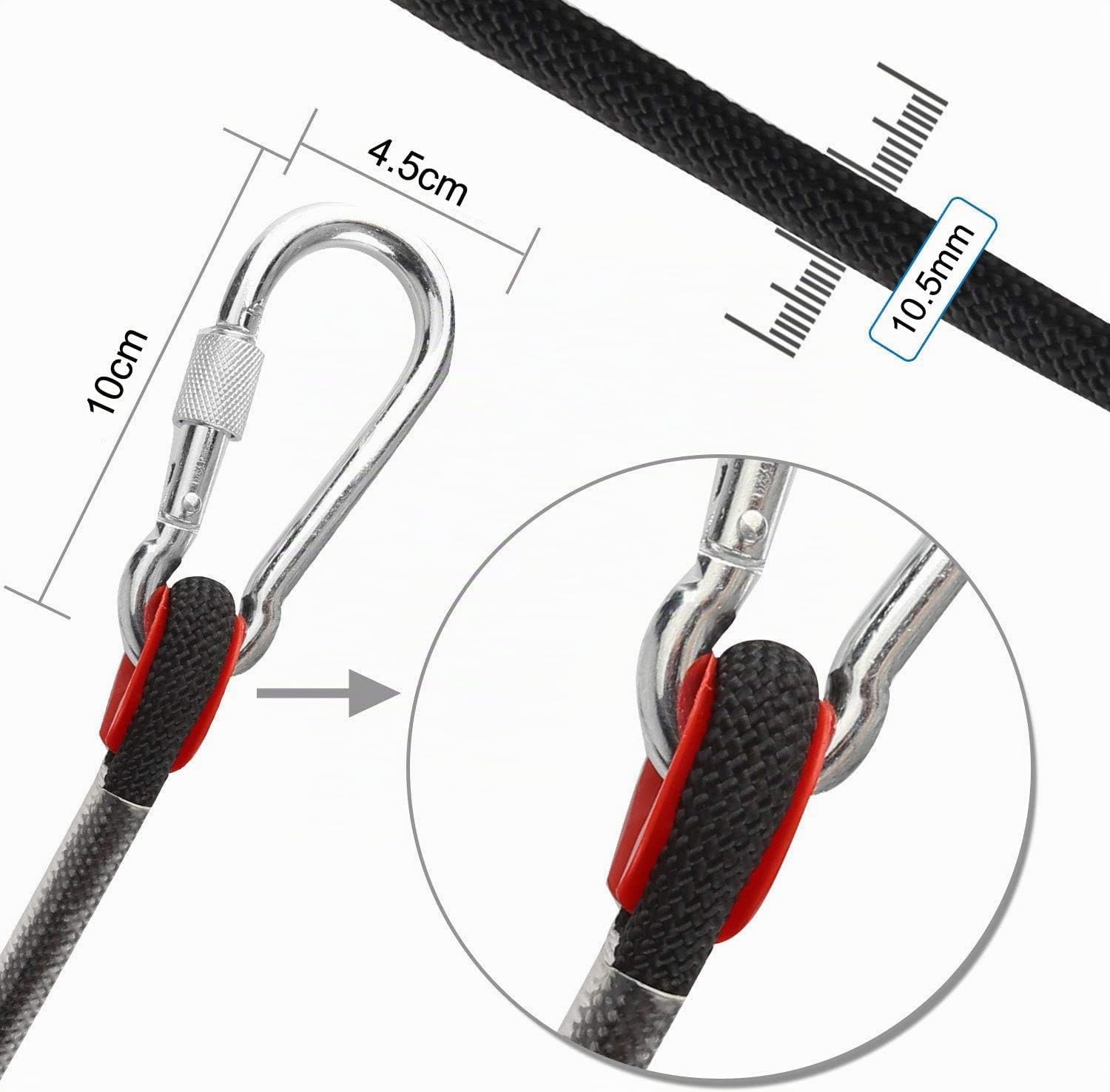 Cuerda Multifuncional para Exteriores D10 mm Nailon 1200kg Carga Rescate Montañismo Escalada