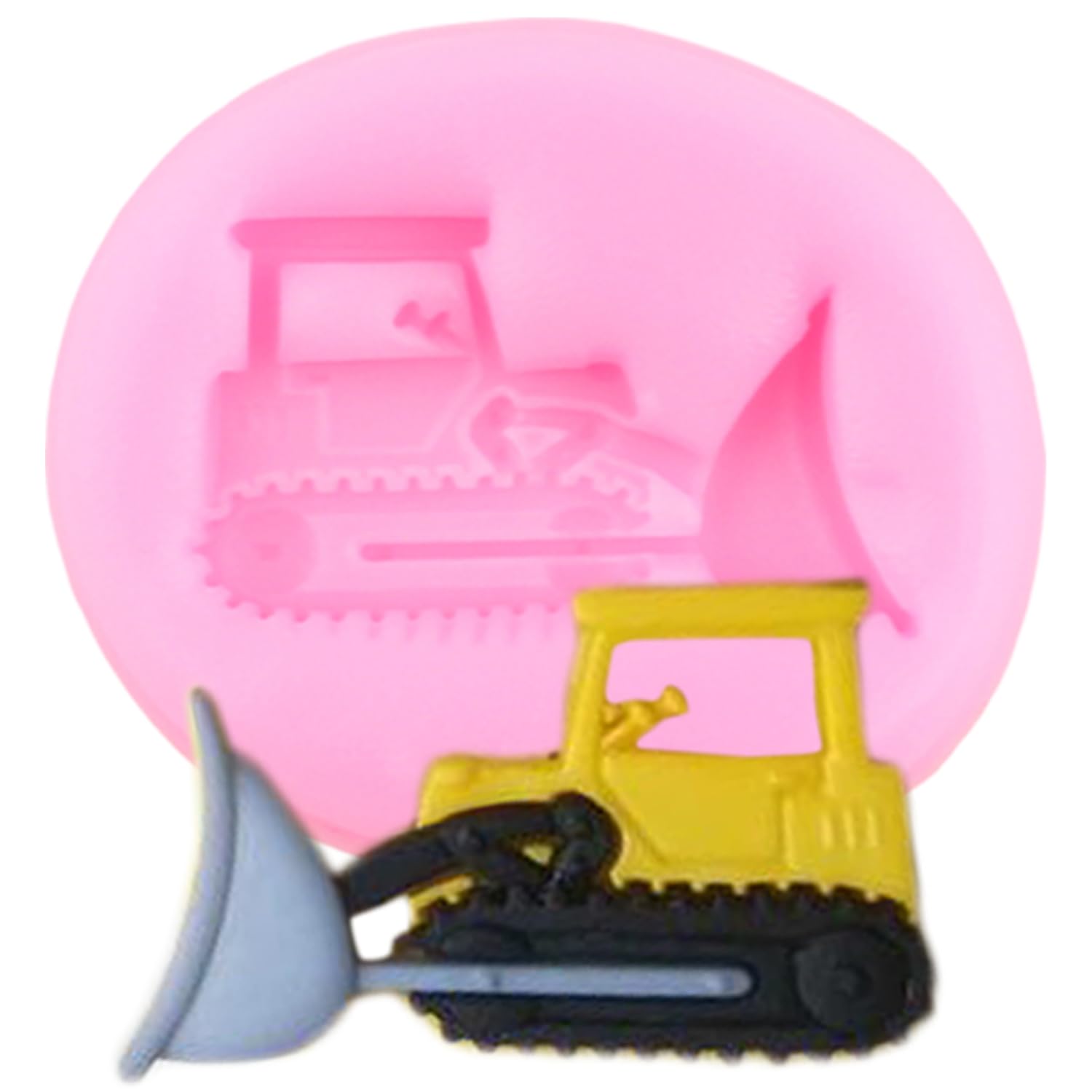 Excavator Fondant Mold - Food Grade Silicone Cake Decorating Mold For Construction Theme