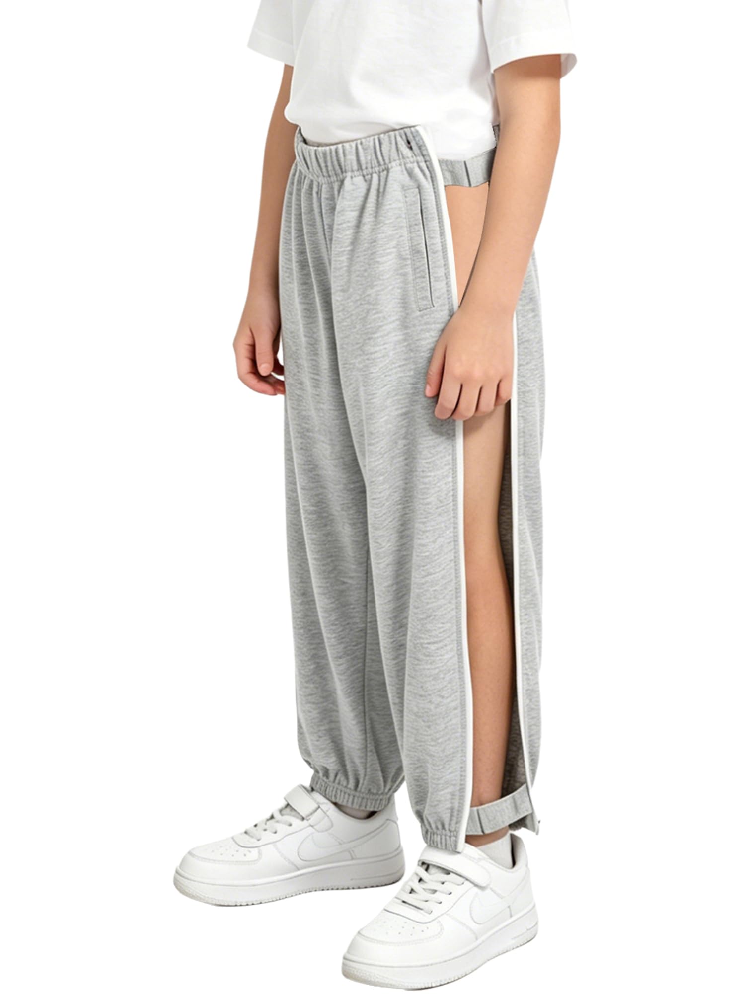 TiaoBug Ragazzi Pantaloni Sportivi da Allenamento Calcio Basket Pantalone Post-Operatorio Pantaloni della Tuta per Corsa Running Jogging Ciclismo Sportswear
