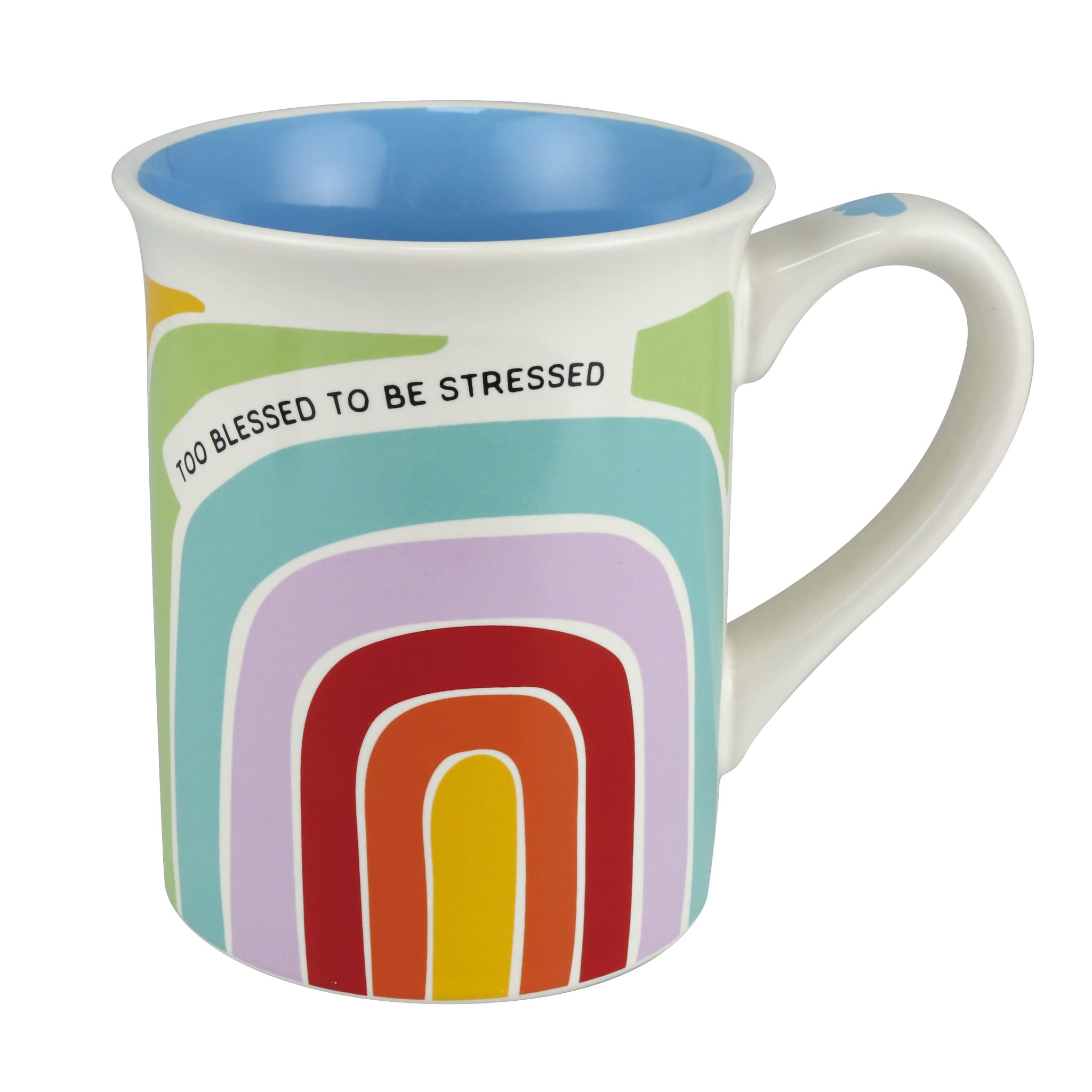 Amazon.com | Enesco Our Name is Mud Too Blessed Rainbow Mug, 4.53  inch-Height, Multicolor, 16 oz: Coffee Cups & Mugs