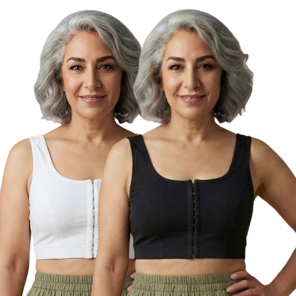 adira | Front Open Bra for Elderly Women | Non Padded & Non Wired | Bra for Senior Women | Full Coverage with Front Hook | U-Back | Stretchable Cotton Fabric | Pack of 2-picture-54