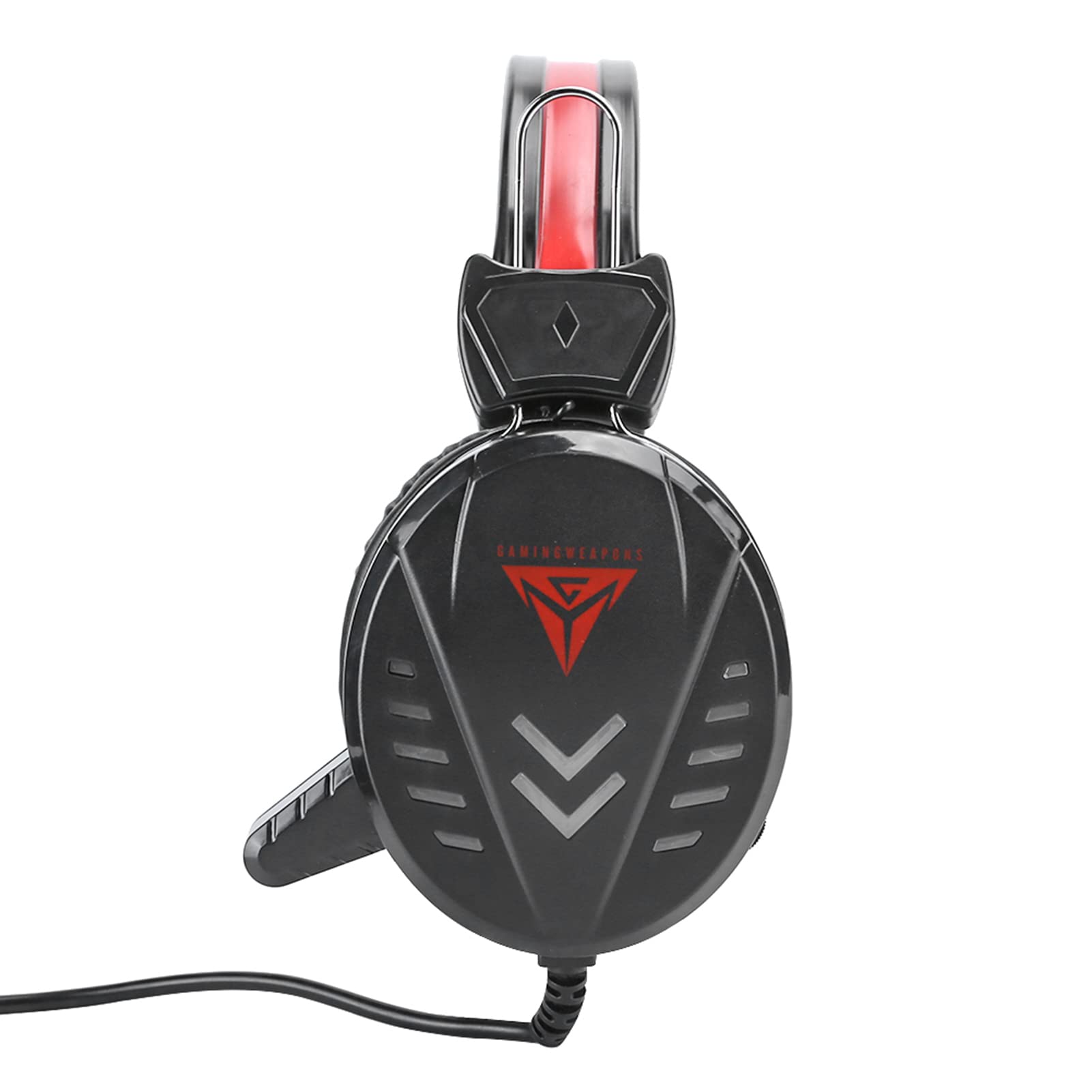 Septpenta Casque de Jeu A1, Micro à Isolation Sonore Haute Sensibilité USB 3,5 mm Multifonction Filaire sur L'oreille avec Lumière LED, Réduction du Bruit pour Jeu, Musique, Vidéo, Ordinateur