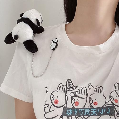 Miniatura 5 de Broche Pin de solapa, cadena de animales de peluche, broches de aleación, broches de pandacocodrilo, broche de dibujos animados, insignia, suéter,