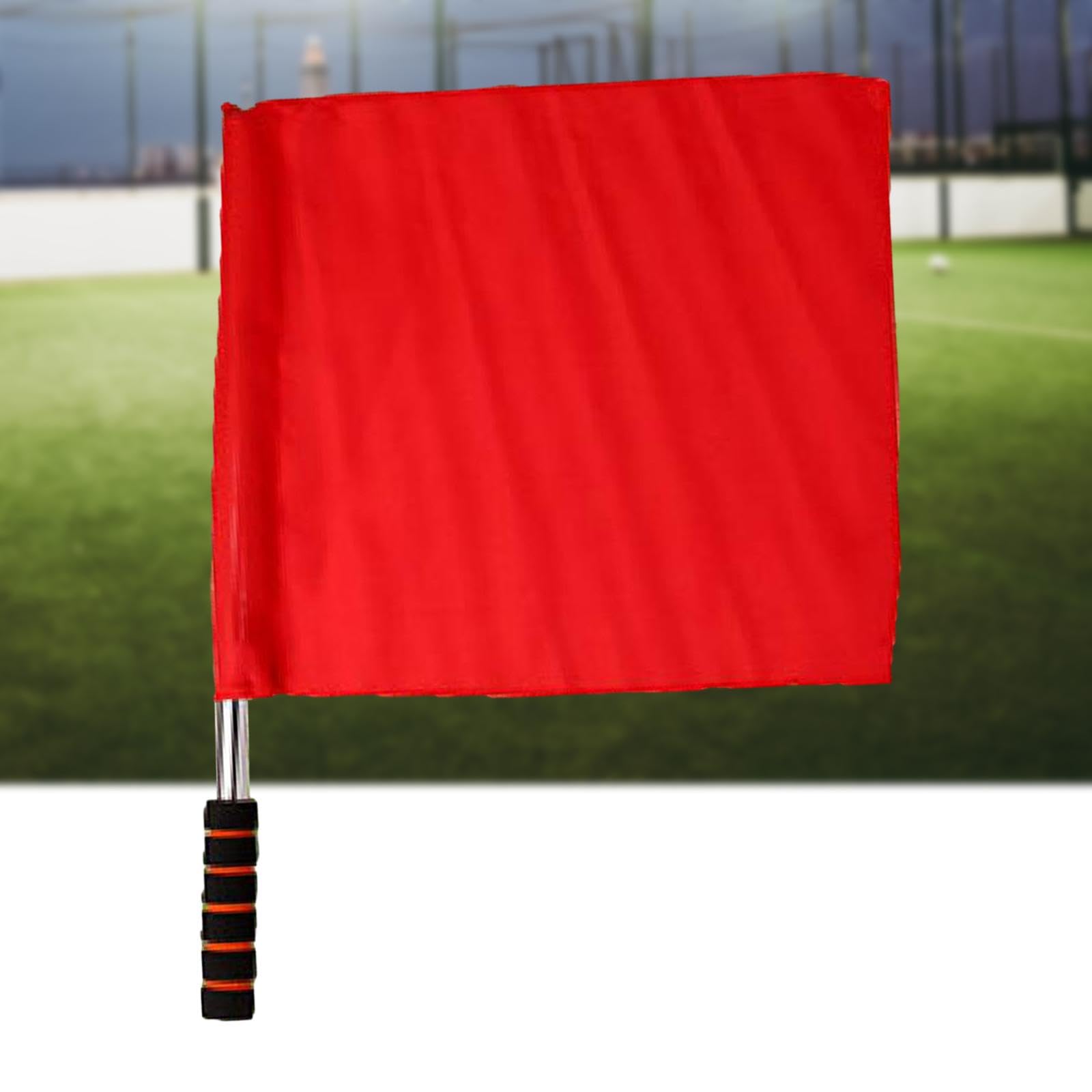 kowaku Referee Flag Traffic Safety Flag Lightweight Sponge Handle Fair Game Flag, Flag Hand Flag for Basketball Training Hockey Training, Red