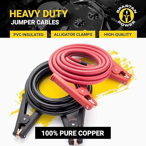 Miniatura 10 de Spartan Power - Juego de cables para pasar corriente de calibre 0 para uso pesado, 10 AWG, hecho en los Estados Unidos