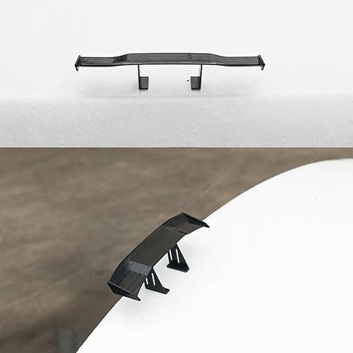 Miniatura 7 de Creatiee - 3 alerones universales para automóvil, mini alerón de fibra de carbono, decoración con textura de fibra de carbono, sin perforación,