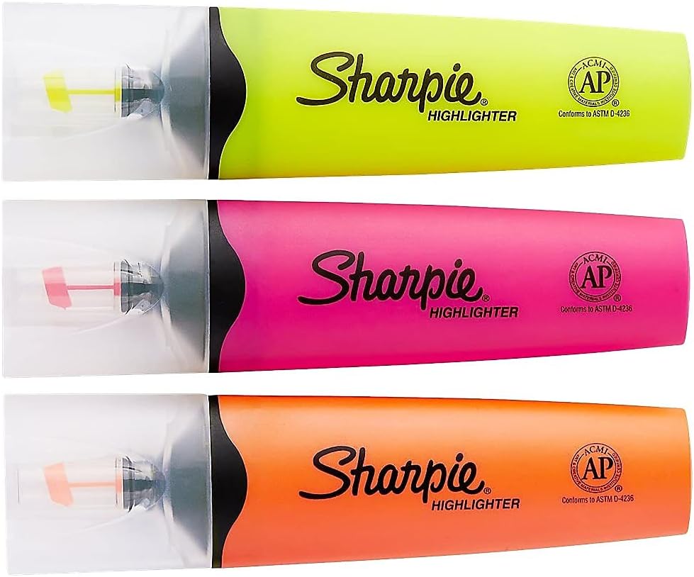 SHARPIE 2472792 Clear View Highlighters Chisel Assorted 8/Pack (1971843)