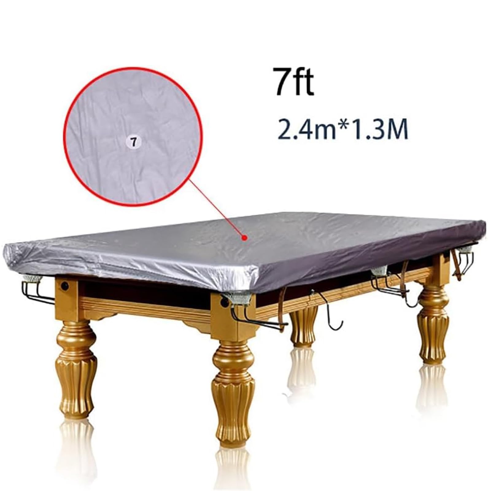 Verdickte Billardtisch-Abdeckung, Billard-Billardtisch-Abdeckung, Hardtop, mit Kordelzug, Billardtisch-Staubschutz, wasserdichte, staubdichte, feuchtigkeits- und Sonnenschutz-Snooker, 12ft