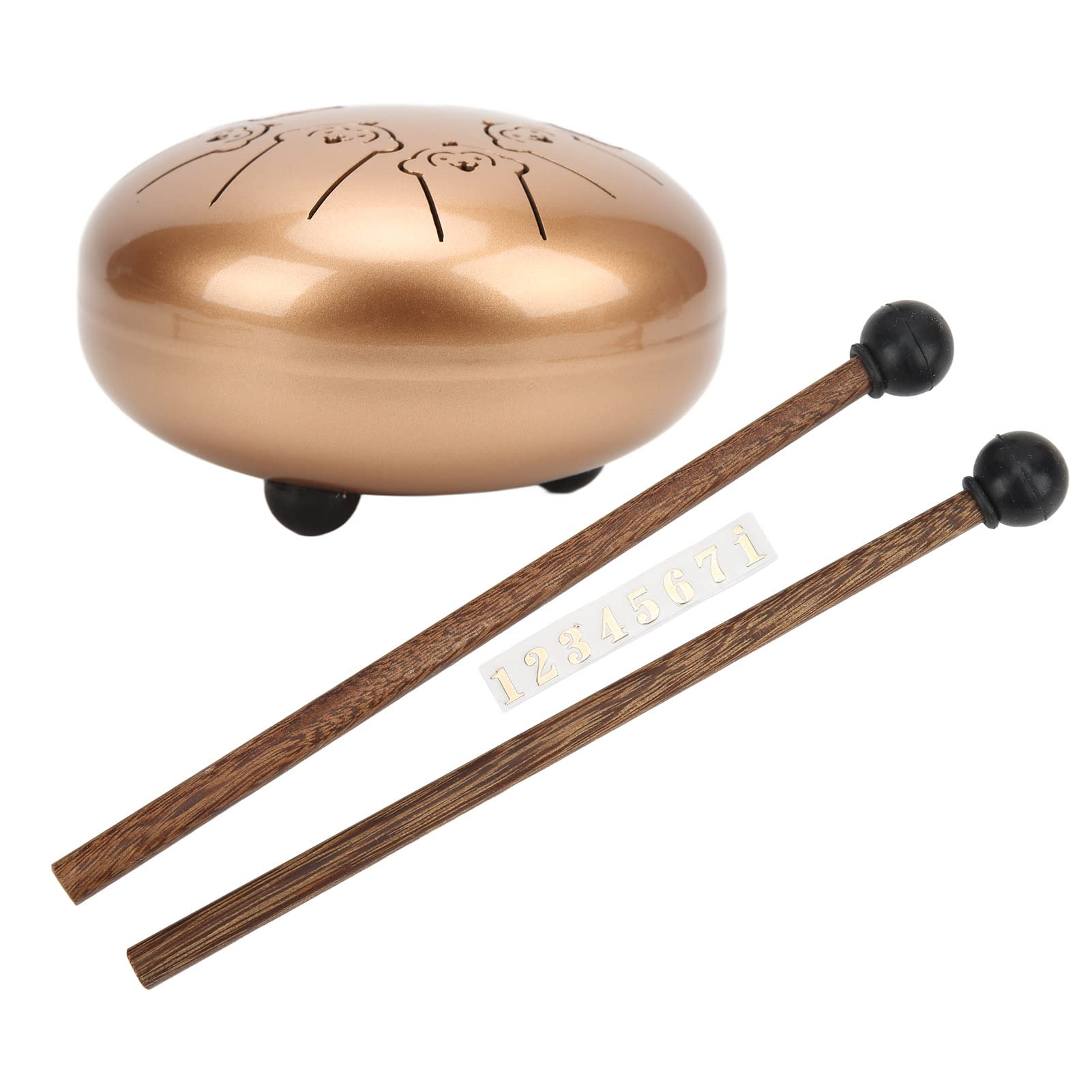 Tamburo per Lingua Tamburo Etereo in Lega di Acciaio da 5,5 Pollici Strumento a Percussione a 8 Toni per Principianti e Amanti della Musica
