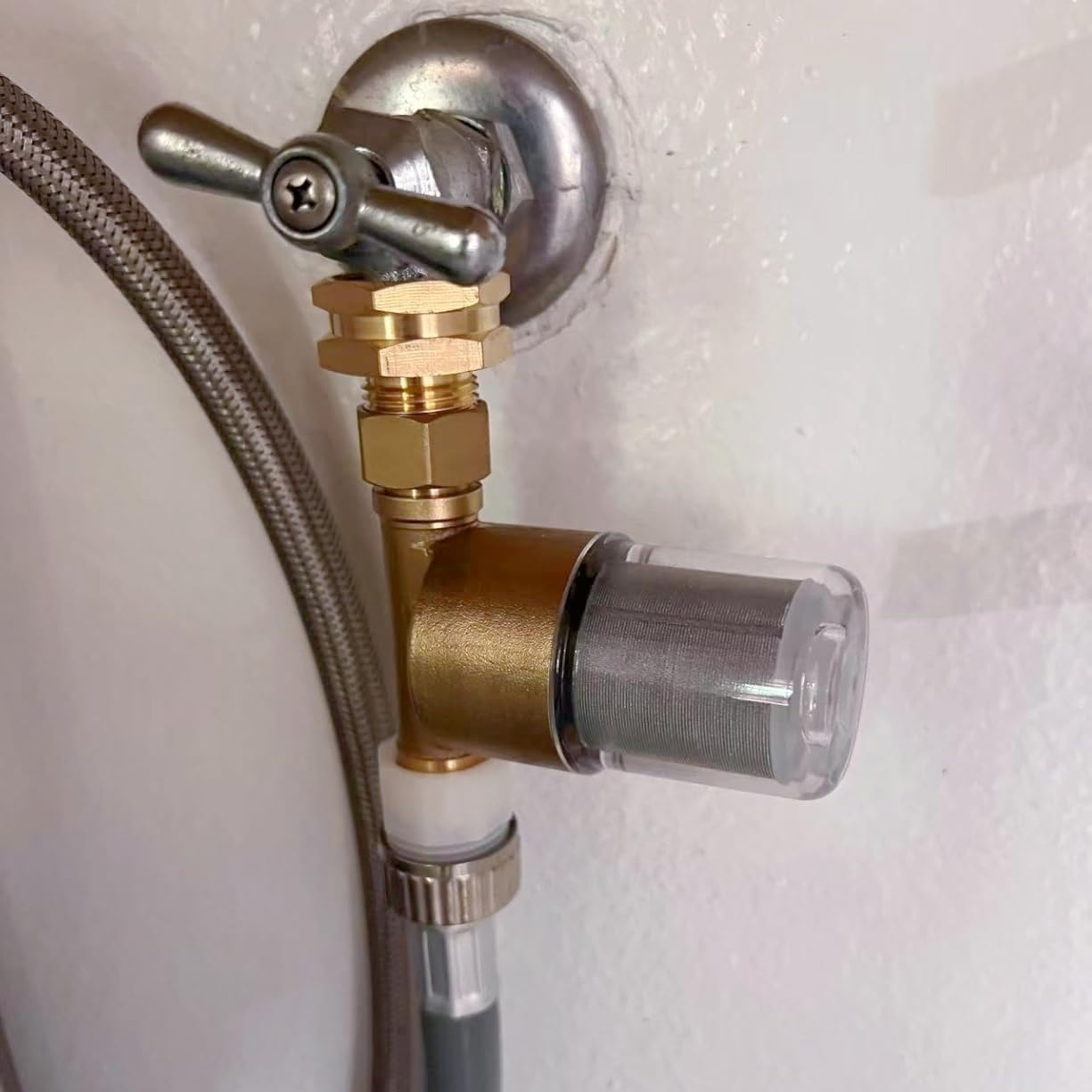 FA20 Brass Sediment Filter, Reusable Sediment Water Filters, Traps Sand, Rust, 40 Micron, BPA Free