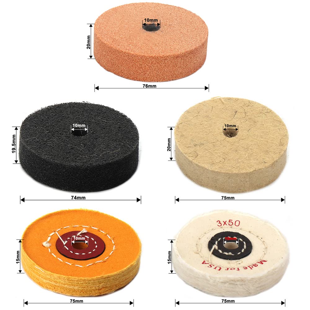 3NH® 2pcs 4 Inch Buffing Soft Polishing Buffer Polish Wheel Pad Kit For
