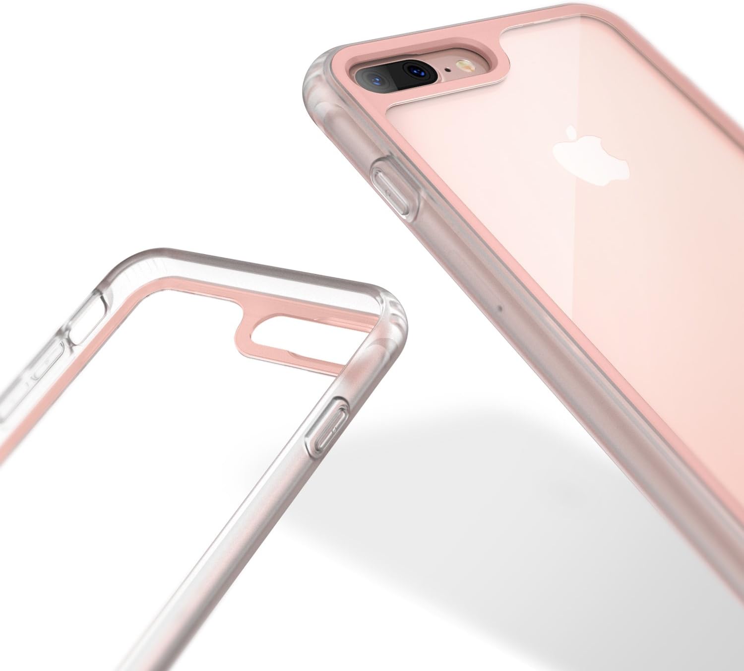 Caseology Coastline for Apple iPhone 8 Plus Case (2017) / for iPhone 7 Plus Case (2016) - Slim & Transparent - Pink