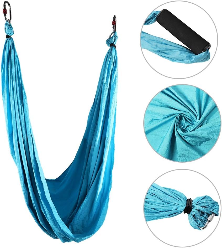 Gavigain Aerial Yoga Swing Sling, Anti Gravity Yoga Swing Kit Acrobat Flying Sling Set for Yoga Swing Sling, Aerial Swing Sling, Fitness Yoga Hammock
