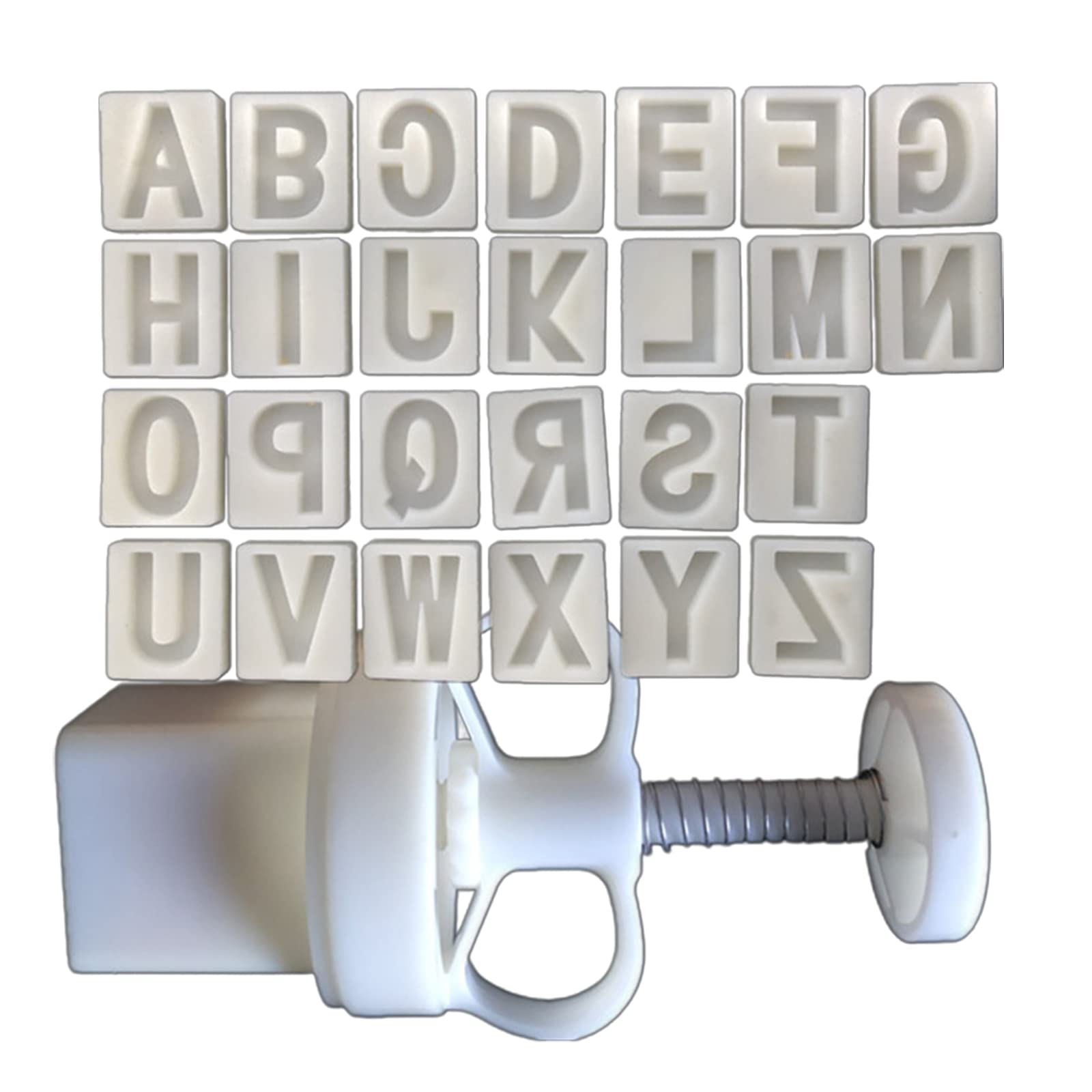 English Alphabets Mooncakes Mold Festival Mooncakes Mold DIY Hand Pressure Fondant Decorations Tools DIY Dessert Mold