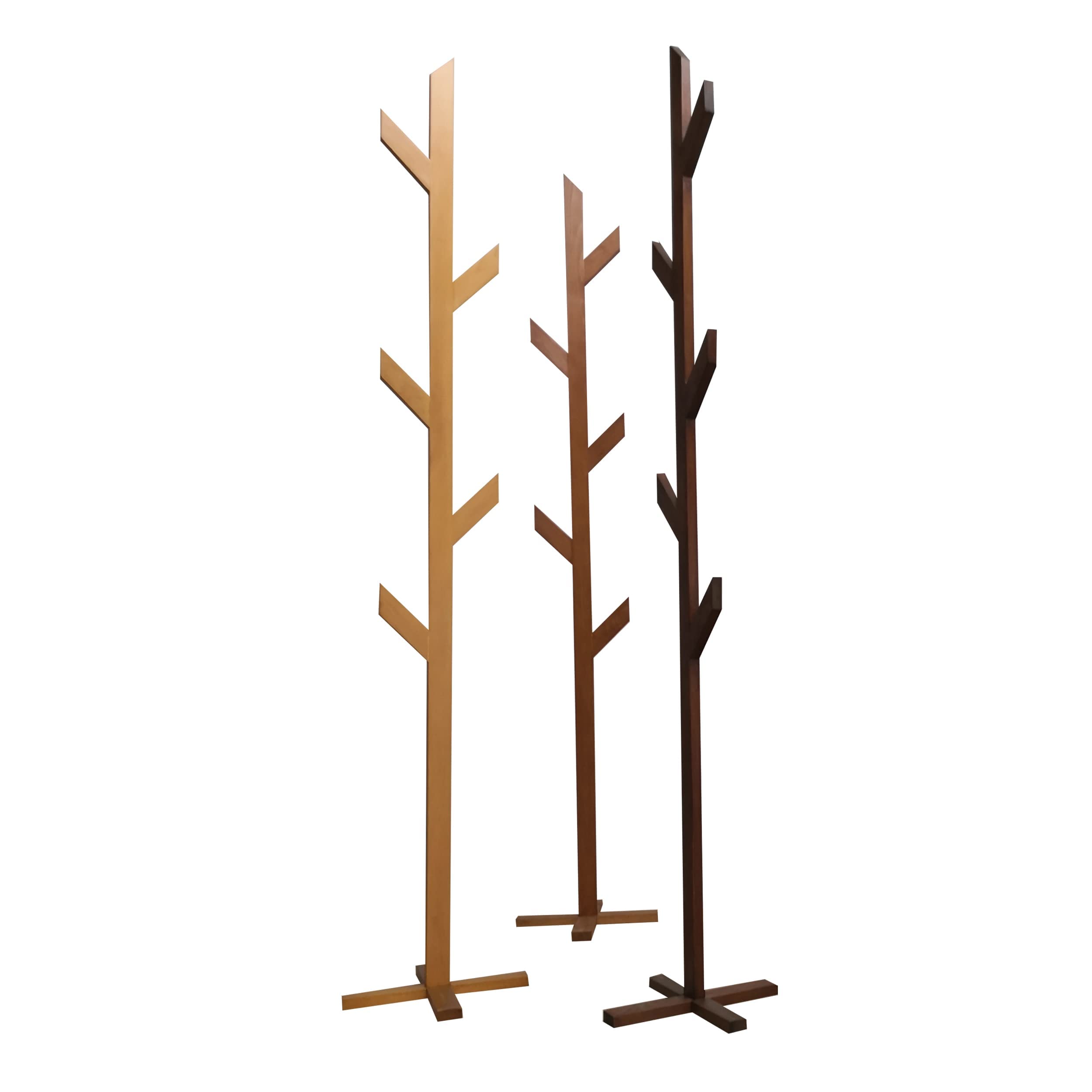 Free Standing Coat Hanger, Minimalist Concept Design Cloth hanger, Solid Wood Natural Color
