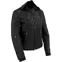 Women's Textile Motorcycle Riders Jacket with Hoodie - Year Round Wear