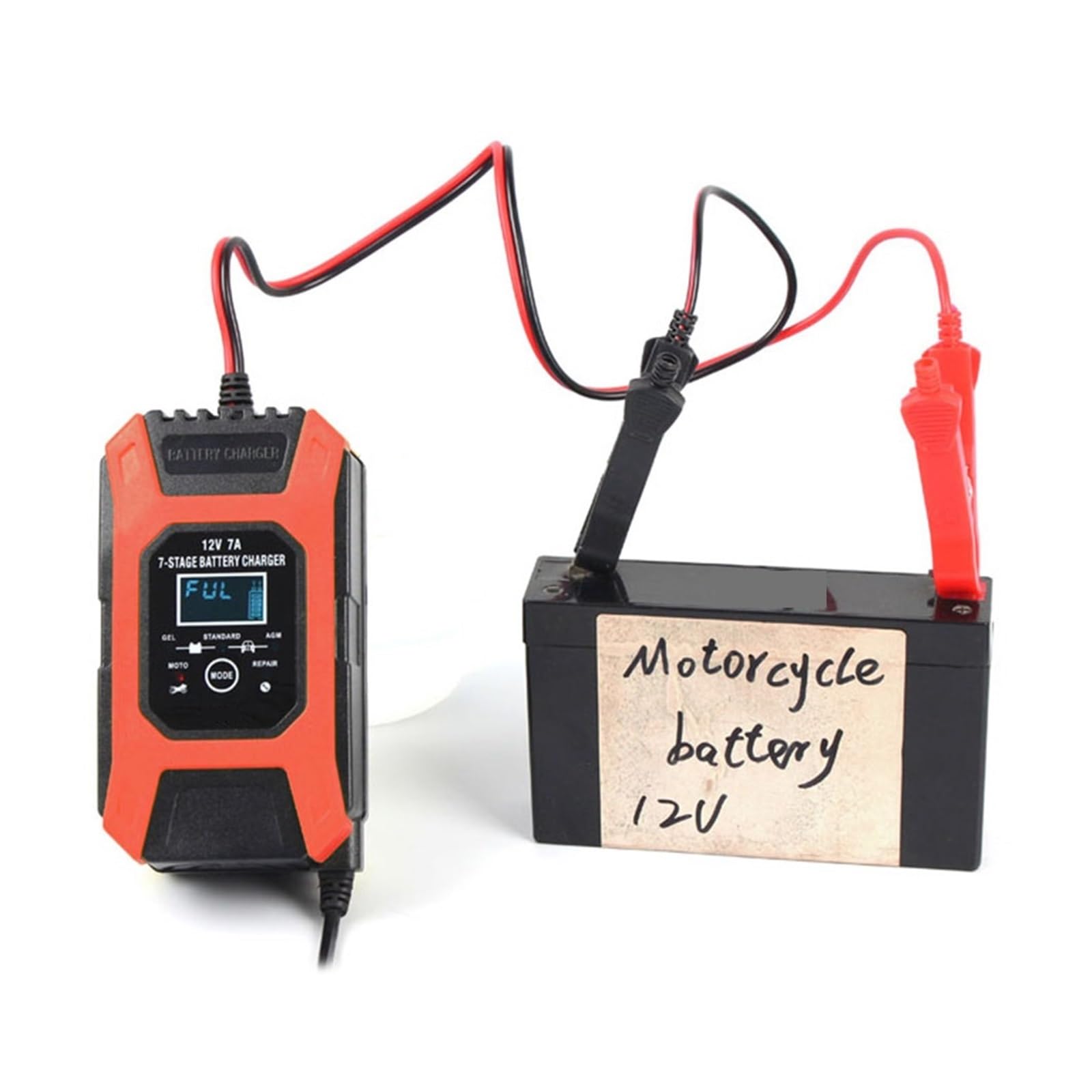 Caricabatteria Automatico For Auto 7 Fasi Di Ricarica For Moto Con Display Digitale For Gel Calcio Ricarica Di Precisione