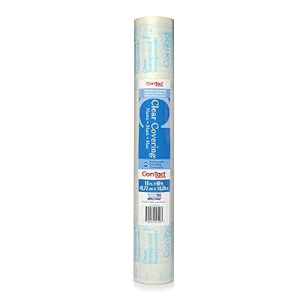 Con-Tact Brand Creative Clear Covering, Versatile and Self-Adhesive Shelf Liner, Semi-Transparent Privacy Film, Protective Clear Vinyl, 18 x 60, Clear Matte